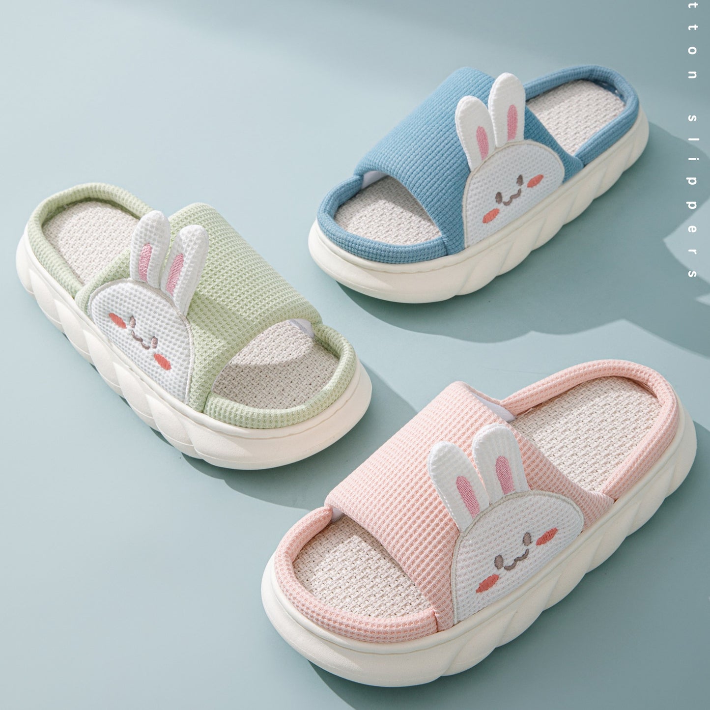 Pantuflas de conejita para mujer